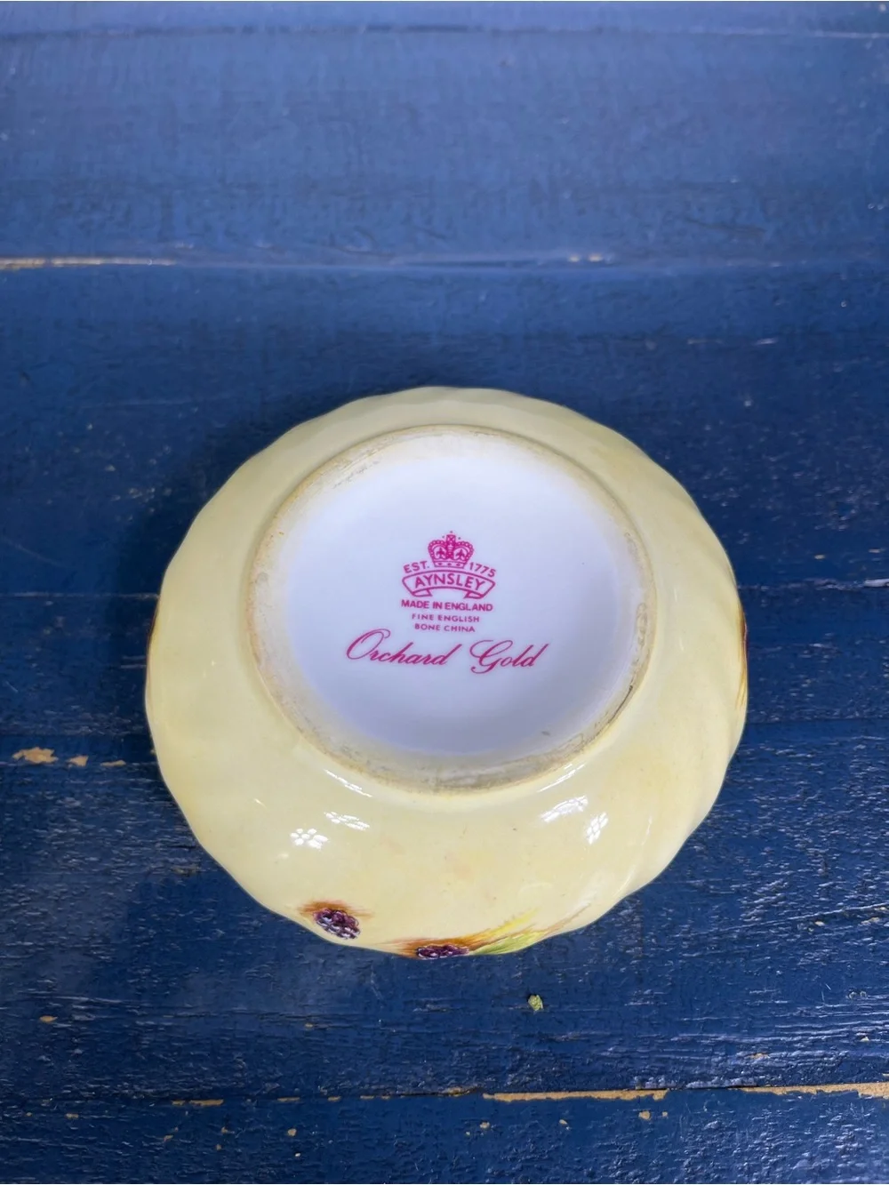 Vintage “Orchard Gold” by Aynsley Fine English Bone China Trinket Box